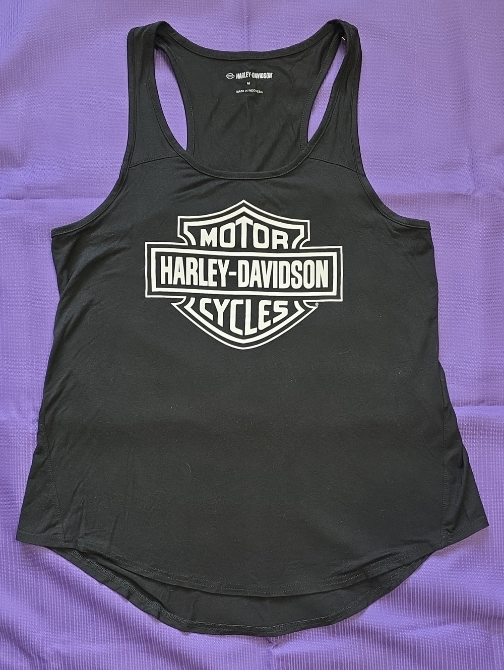 Harley-Davidson Women's Black Tank with White Logo